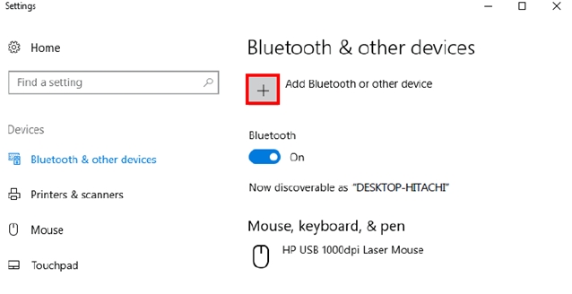 Bluetooth setting